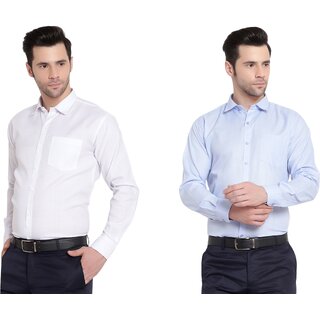 Exclusive Men Baleshwar Mens White Slim Fit Formal Shirt (Pack of 2) 2025 at ShopCircuit | ONDC
