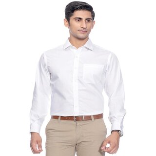 Latest Men Baleshwar Men White Solid Formal Shirt (Pack of 1) 2025 at ShopCircuit | ONDC