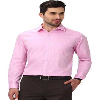 Elegant Men Baleshwar Men Pink Solid Formal Shirt (Pack of 1) 2025 at ShopCircuit | ONDC