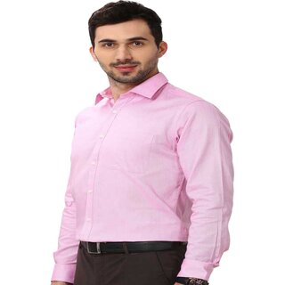 Elegant Men Baleshwar Men Pink Solid Formal Shirt (Pack of 1) 2025 at ShopCircuit | ONDC