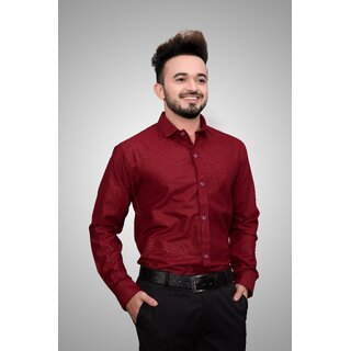 New Men Baleshwar Mens Red Regular Fit Formal Shirt (Pack of 1) 2025 at ShopCircuit | ONDC