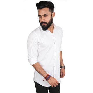 Modern Men Baleshwar Men White Solid Casual Shirt (Pack of 1) 2025 at ShopCircuit | ONDC