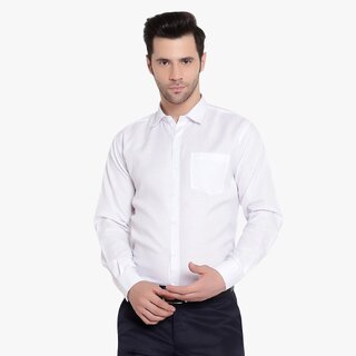 Trendy Men Baleshwar Mens White Slim Fit Formal Shirt (Pack of 1) 2025 at ShopCircuit | ONDC