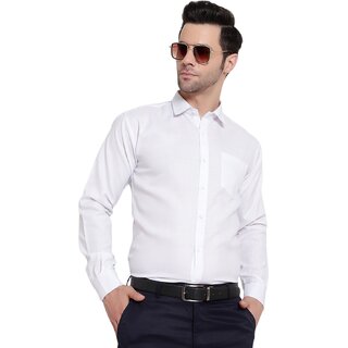Trendy Men Baleshwar Mens White Slim Fit Formal Shirt (Pack of 1) 2025 at ShopCircuit | ONDC