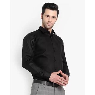 Trendy Men Baleshwar Mens Black Regular Fit Formal Shirt (Pack of 1) 2025 at ShopCircuit | ONDC