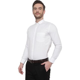 Top Men Baleshwar Mens White Slim Fit Formal Shirt (Pack of 1) 2025 at ShopCircuit | ONDC