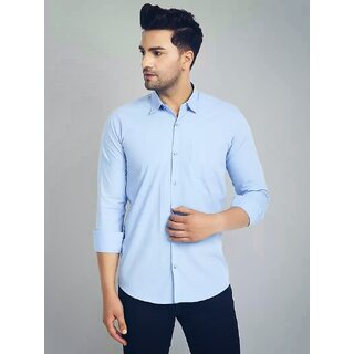 baleshwar mens light blue regular fit casual shirt pack of 1 