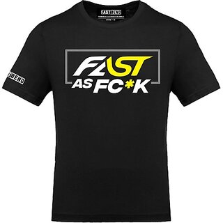 Stylish Men FastB Men Printed Round Neck Black T-Shirt 2025 at ShopCircuit | ONDC