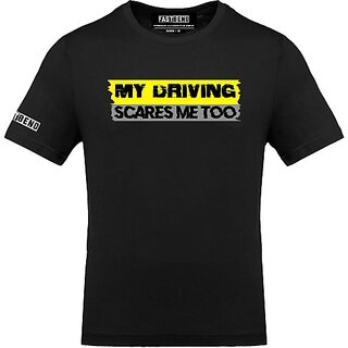 Top Men FastB Men Typography Round Neck Black T-Shirt 2025 at ShopCircuit | ONDC