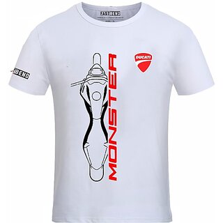 Chic Men FastB Men Printed Round Neck White T-Shirt 2025 at ShopCircuit | ONDC