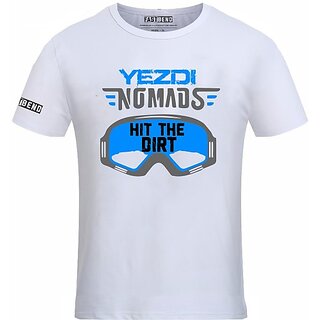 Best Men FastB Men Typography Round Neck White T-Shirt 2025 at ShopCircuit | ONDC