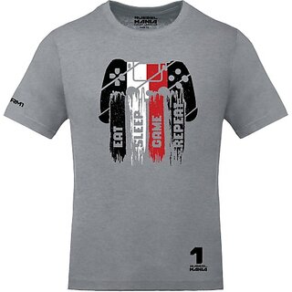 Trendy Men FastB Men Printed, Typography Round Neck Grey T-Shirt 2025 at ShopCircuit | ONDC