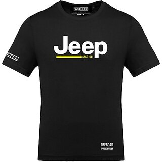 Stylish Men FastB Men Typography Round Neck Black T-Shirt 2025 at ShopCircuit | ONDC