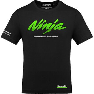 Luxurious Men FastB Men Typography Round Neck Black T-Shirt 2025 at ShopCircuit | ONDC
