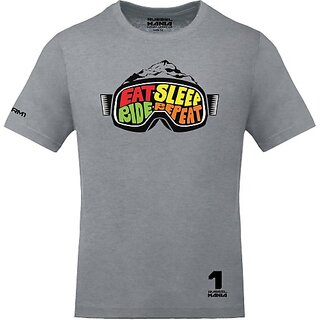 Best Men FastB Men Typography Round Neck Grey T-Shirt 2025 at ShopCircuit | ONDC