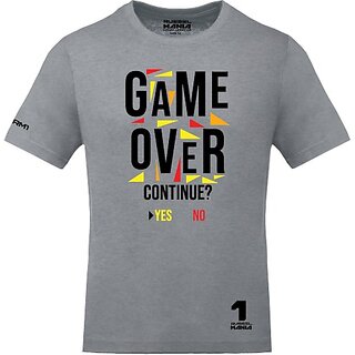 Exclusive Men FastB Men Printed Round Neck Grey T-Shirt 2025 at ShopCircuit | ONDC