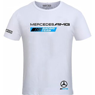Best Men FastB Men Typography Round Neck White T-Shirt 2025 at ShopCircuit | ONDC