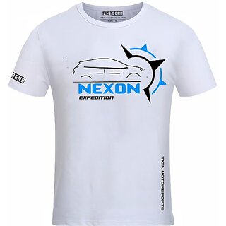 Elegant Men FastB Men Typography Round Neck White T-Shirt 2025 at ShopCircuit | ONDC