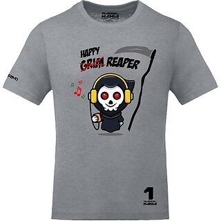 Luxurious Men FastB Men Printed Round Neck Grey T-Shirt 2025 at ShopCircuit | ONDC