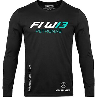 FastB Men Typography Round Neck Black T-Shirt