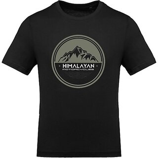 FastB Men Printed Round Neck Black T-Shirt