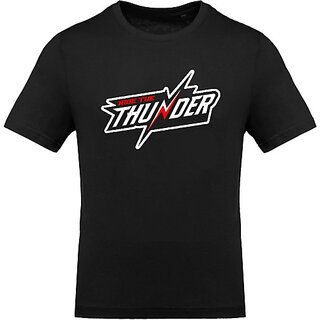 FastB Men Printed Round Neck Black T-Shirt