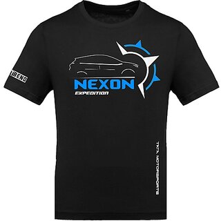 FastB Men Printed Round Neck Black T-Shirt