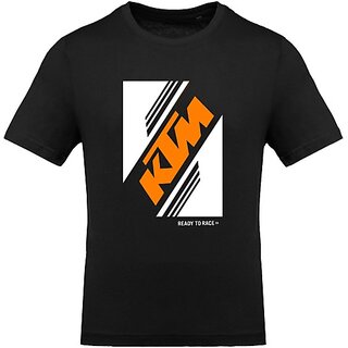 FastB Men Printed Round Neck Black T-Shirt