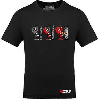FastB Men Typography Round Neck Black T-Shirt