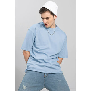 Luxurious Men Code Yellow Sky Blue Oversized T-shirt for Men 2025 at ShopCircuit | ONDC