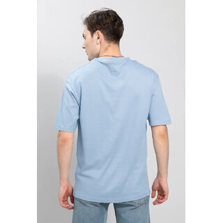 Luxurious Men Code Yellow Sky Blue Oversized T-shirt for Men 2025 at ShopCircuit | ONDC