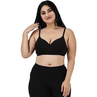 Elegant Women Black full coverage lightly padded bra for women 2025 at ShopCircuit | ONDC