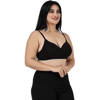Elegant Women Black full coverage lightly padded bra for women 2025 at ShopCircuit | ONDC