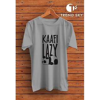 Sophisticated Men Graphic Print Men Grey Round Neck Polyester Casual T-Shirt 2025 at ShopCircuit