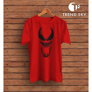 Premium Men Graphic Print Men Red Round Neck Polyester Casual T-Shirt 2025 at ShopCircuit | ONDC