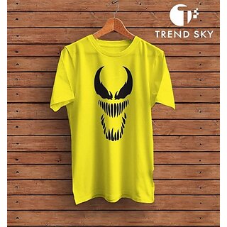 Latest Men Graphic Print Men Yellow Round Neck Polyester Casual T-Shirt 2025 at ShopCircuit | ON
