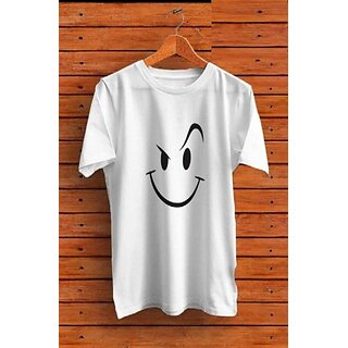 Top Men Printed Men White Round Neck Polyester Casual T-Shirt 2025 at ShopCircuit | ONDC