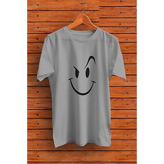 Premium Men Printed Men Grey Round Neck Polyester Casual T-Shirt 2025 at ShopCircuit | ONDC