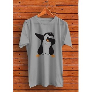 Premium Men Printed Men Grey Round Neck Casual T-Shirt 2025 at ShopCircuit | ONDC