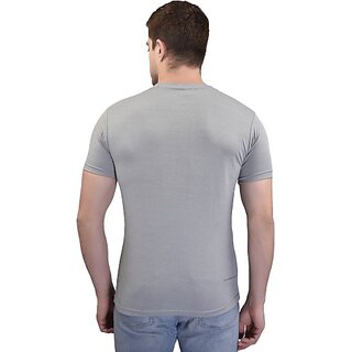 Premium Men Printed Men Grey Round Neck Casual T-Shirt 2025 at ShopCircuit | ONDC