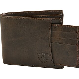 Keviv Mens Casual Brown Genuine Leather Wallet - Mini  (9 Card Slots) - Handbags | Buy online on ZillyBuy
