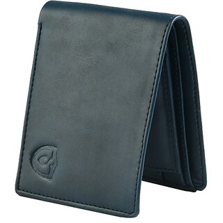 Keviv Mens Blue Genuine Leather Wallet  (5 Card Slots) - Handbags | Buy online on ZillyBuy