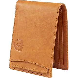 Keviv Mens Casual Tan Genuine Leather Wallet - Mini  (8 Card Slots) - Handbags | Buy online on ZillyBuy