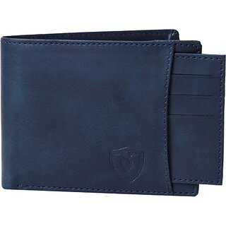 Keviv Mens Casual, Formal Blue Genuine Leather Rfid  Wallet  (9 Card Slots) - Handbags | Buy online on ZillyBuy