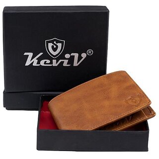 Keviv Mens Casual Brown Genuine Leather Wallet - Mini  (5 Card Slots) - Handbags | Buy online on ZillyBuy