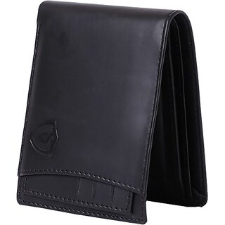 Keviv Mens Black Genuine Leather Wallet  (8 Card Slots) - Handbags | Buy online on ZillyBuy
