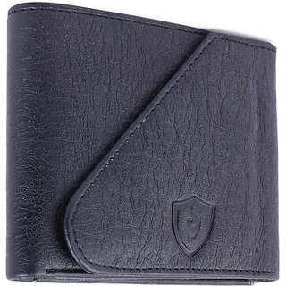 Keviv Mens Black Artificial Leather Wallet - Regular Size  (7 Card Slots) - Handbags | Buy online on ZillyBuy