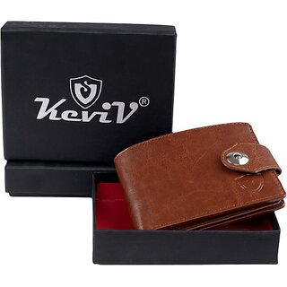 Keviv Mens Casual, Formal, Travel Tan Genuine Leather Wallet - Mini  (5 Card Slots) - Handbags | Buy online on ZillyBuy