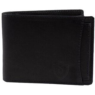 Keviv Mens Casual Black Genuine Leather Wallet - Mini  (10 Card Slots) - Handbags | Buy online on ZillyBuy