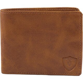 Keviv Mens Tan Genuine Leather Wallet - Mini  (5 Card Slots) - Handbags | Buy online on ZillyBuy
